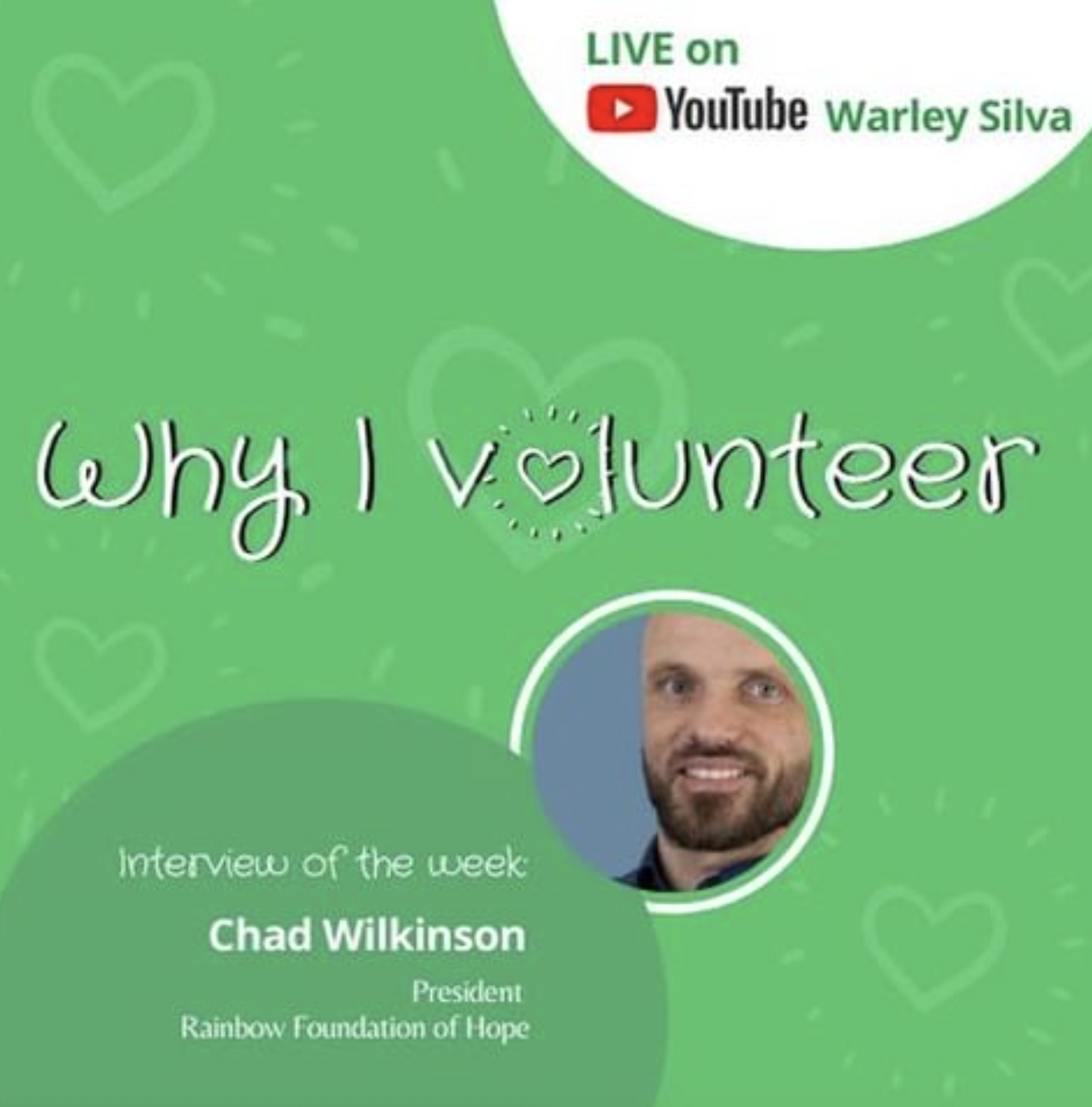 Meet our Co-Founder, Chad Wilkinson, and learn why he volunteers! 